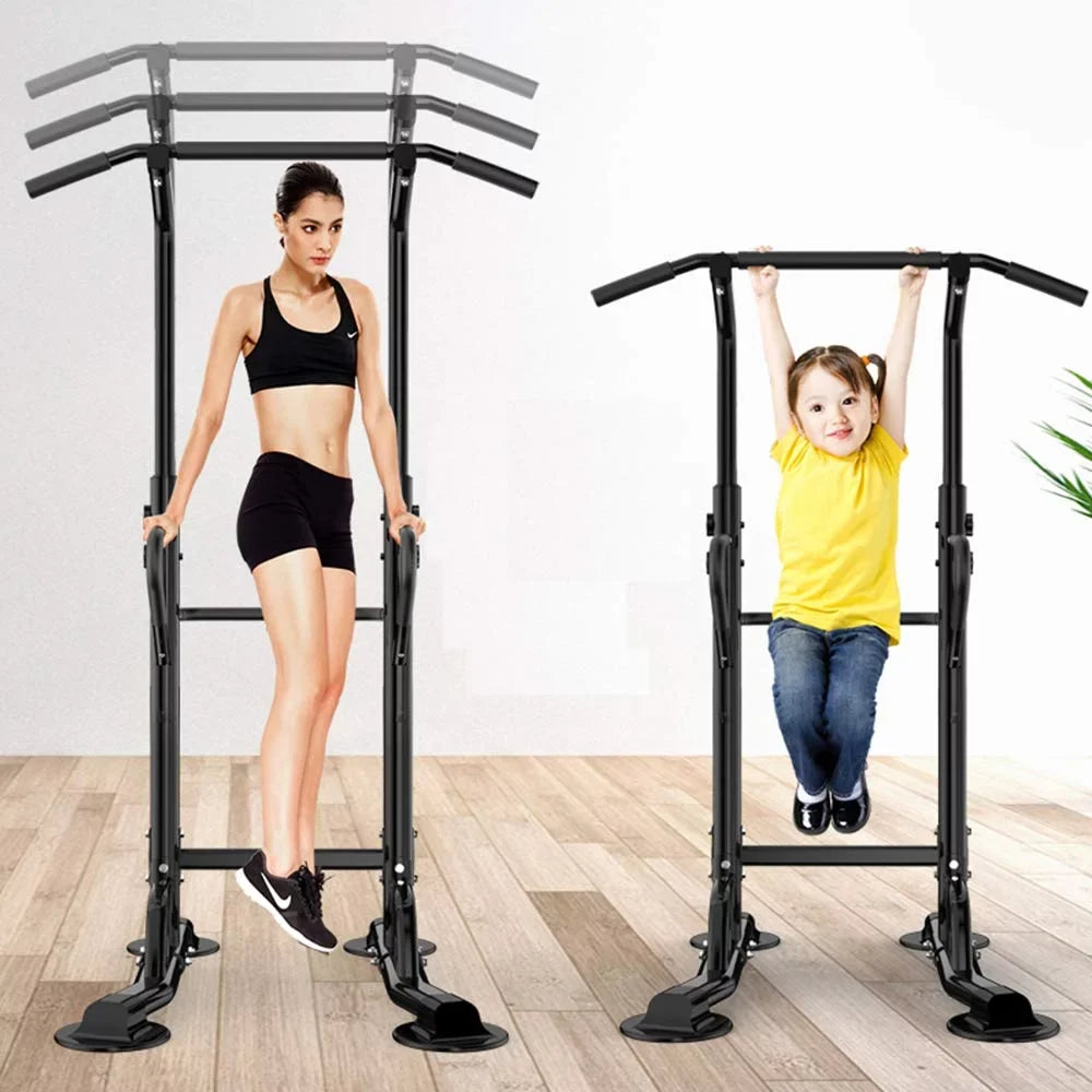 with Black Power Training Tower Wellynap Height 36.2" Bar, - Equipment Strength Up Workout Adjustable Pull