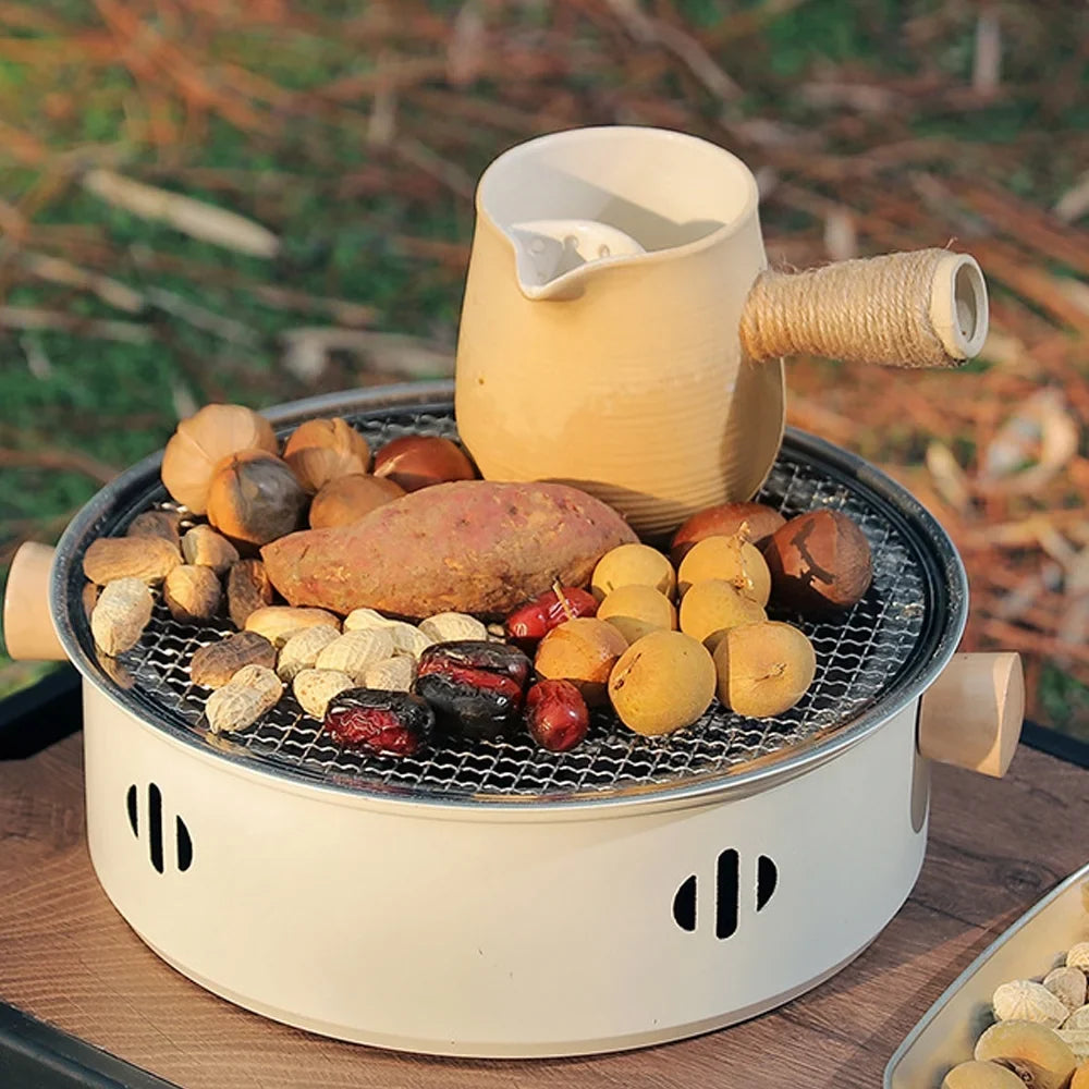 Dcenta Charcoal Barbecue Grill Cooking for Portable Camping Ideal Stove BBQ