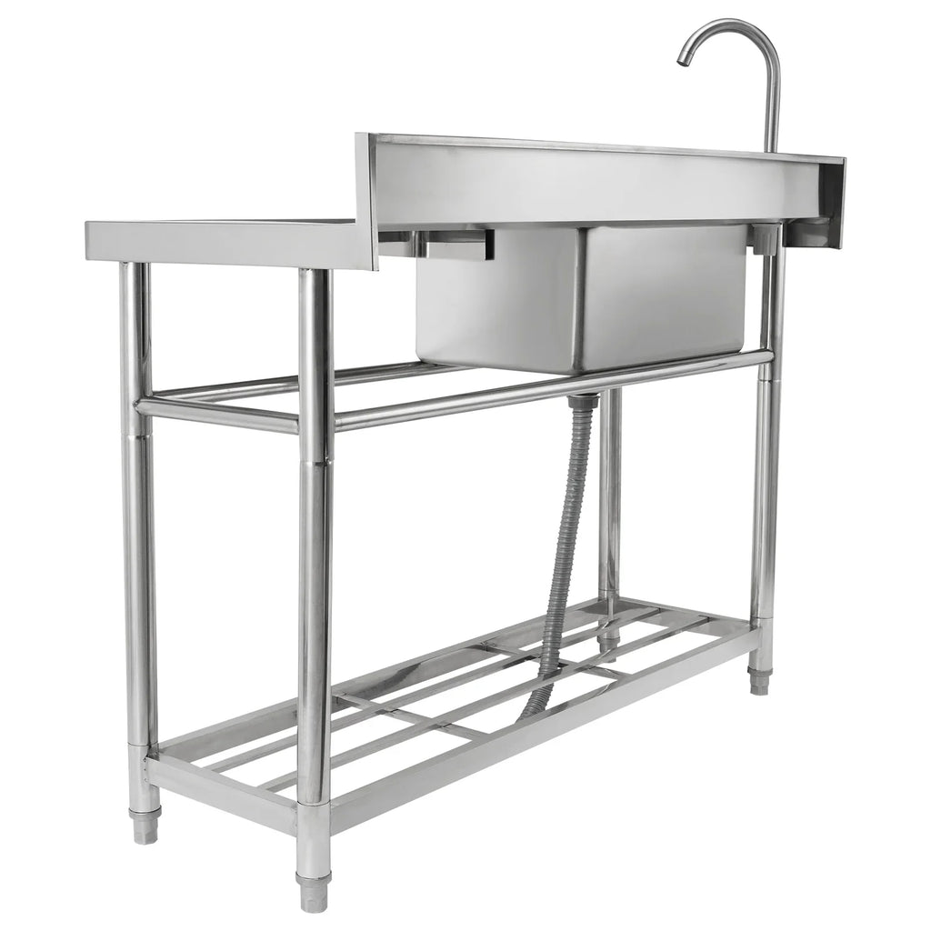 in Bowl BENTISM Utility Stainless Steel 47.2x19.7x37.4 w/Workbench Sink Single