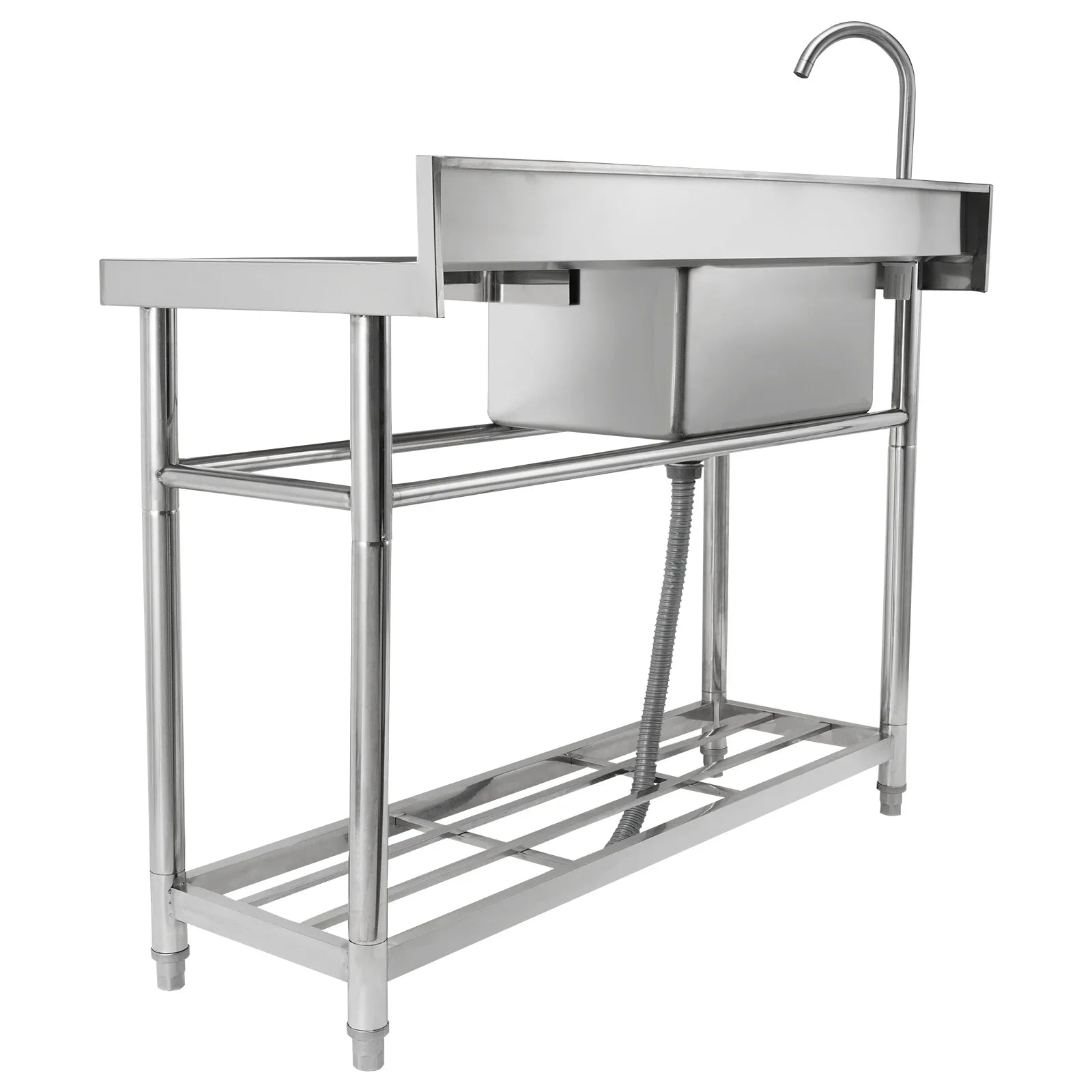 in Bowl BENTISM Utility Stainless Steel 47.2x19.7x37.4 w/Workbench Sink Single