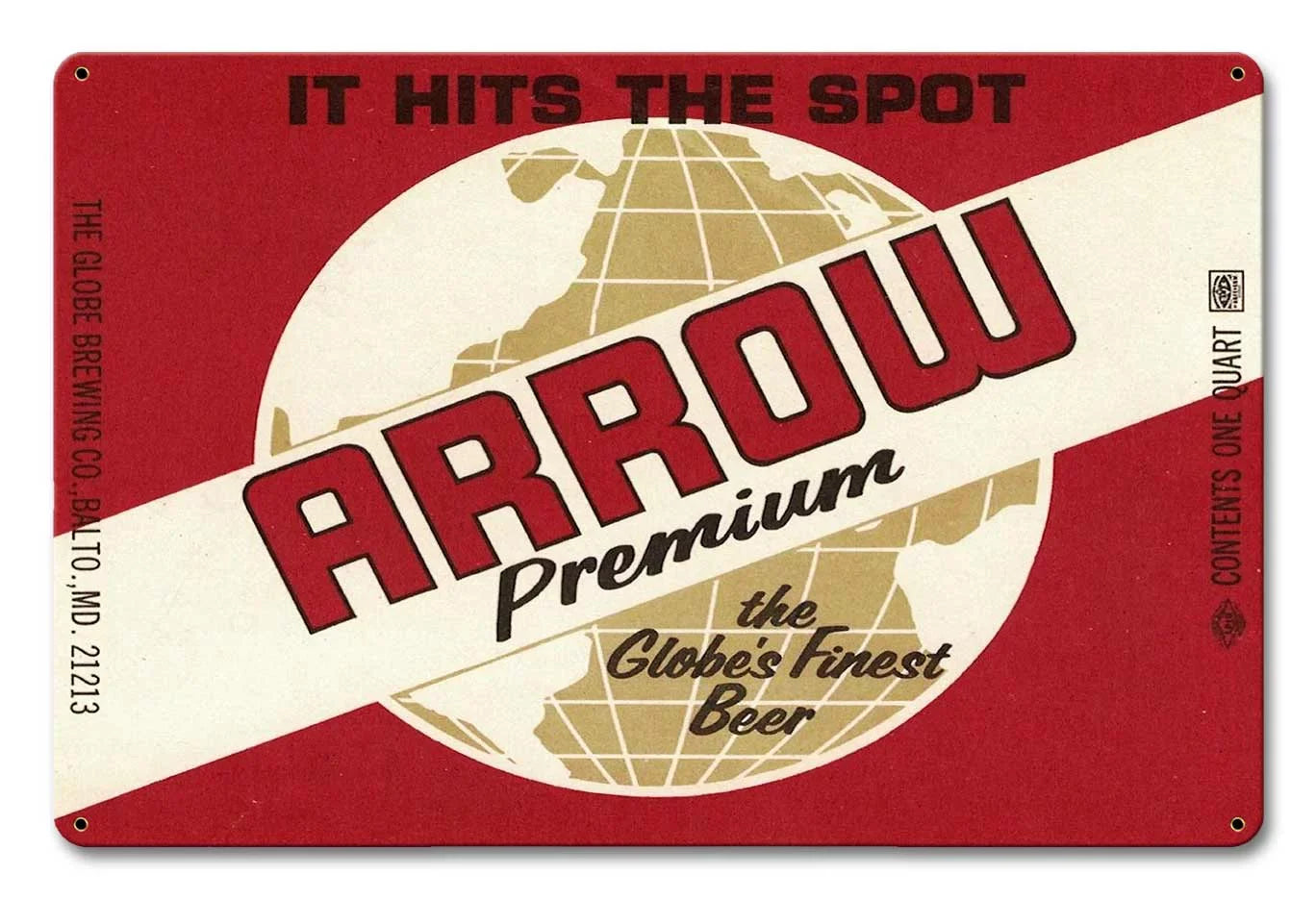 ¡°Made the steel" heavy gauge in with USA Arrow Beer Premium