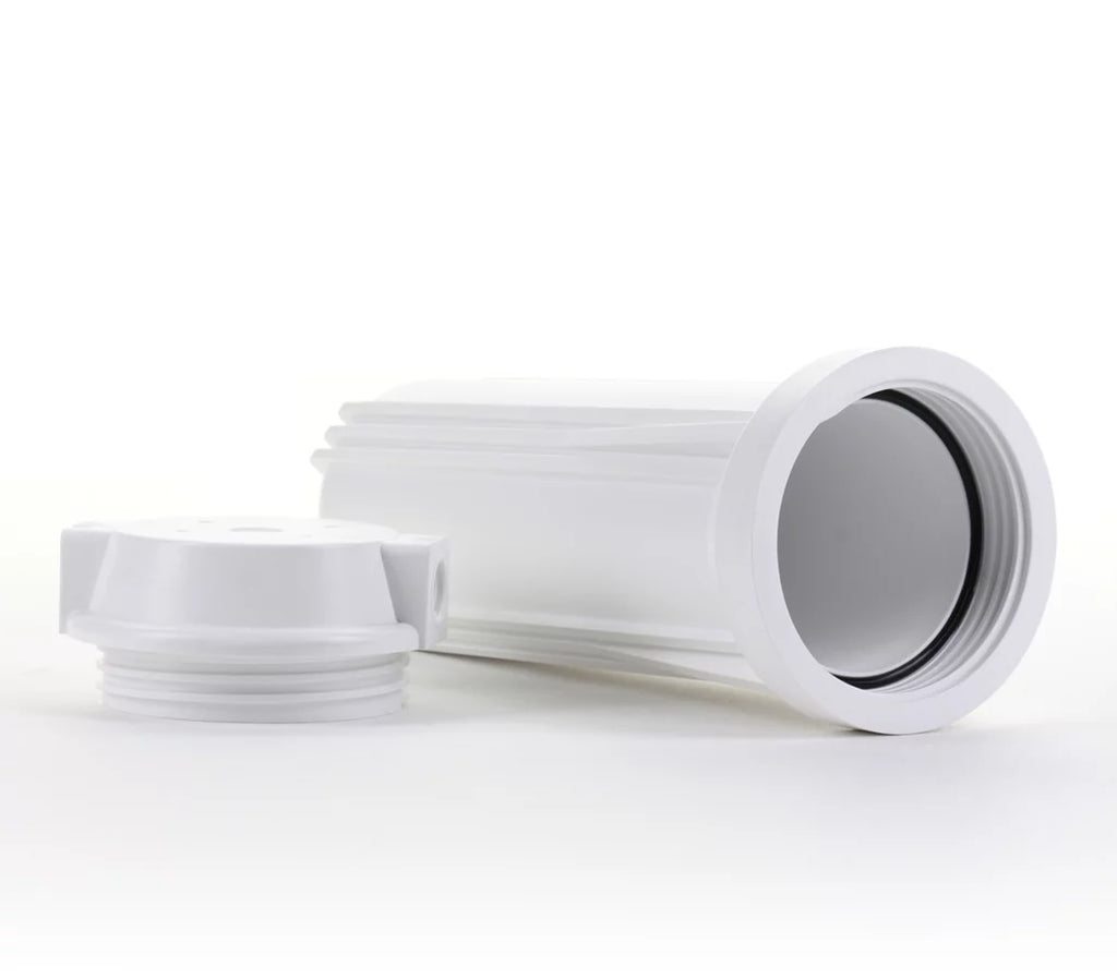 RO Hydronix with HF2-10WHWH12, Filtration 1/2" Systems, White Flat White Ports For & 10" Cap Housing