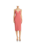 Knee 10 JILL Coral Womens Sheath STUART Below Spaghetti The Strap Dress Evening