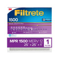 25x25x1 MPR Air 1 Virus, Filter, 1500 Filter Bacteria MERV and 12, Allergen, Filtrete