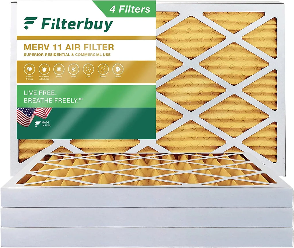 Filters HVAC MERV Filterbuy (4-Pack) 8x20x2 AC Furnace Pleated Air 11