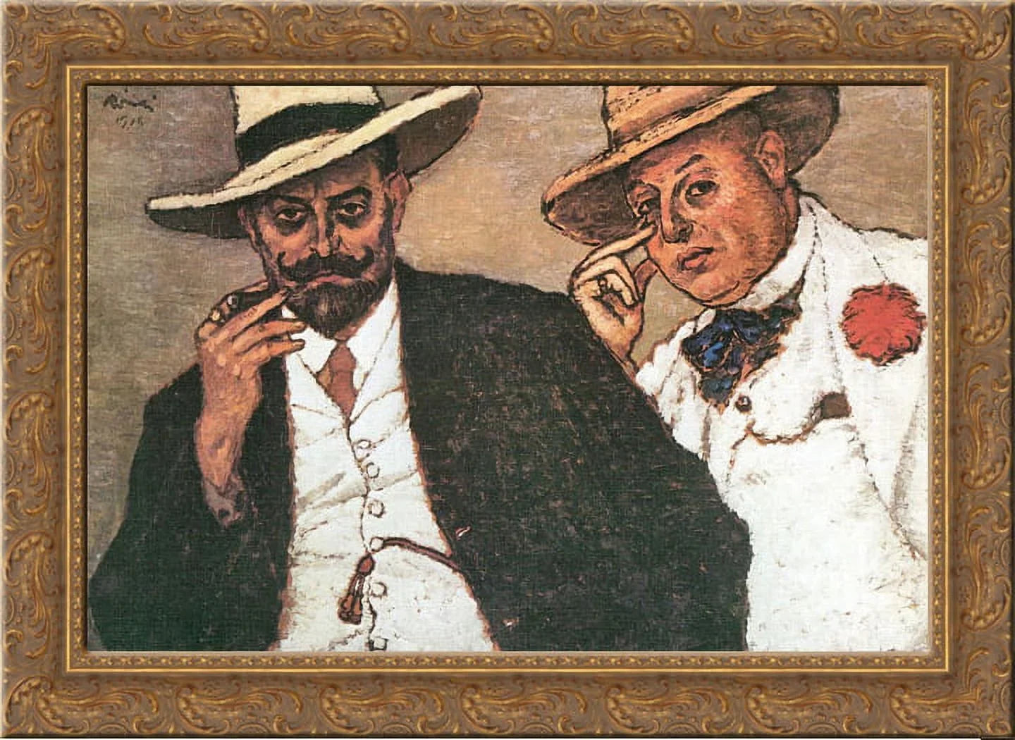 Wood Jozsef Art 24x20 Ornate Framed Canvas by Odon und Rippl Gold Ronai, Lajos