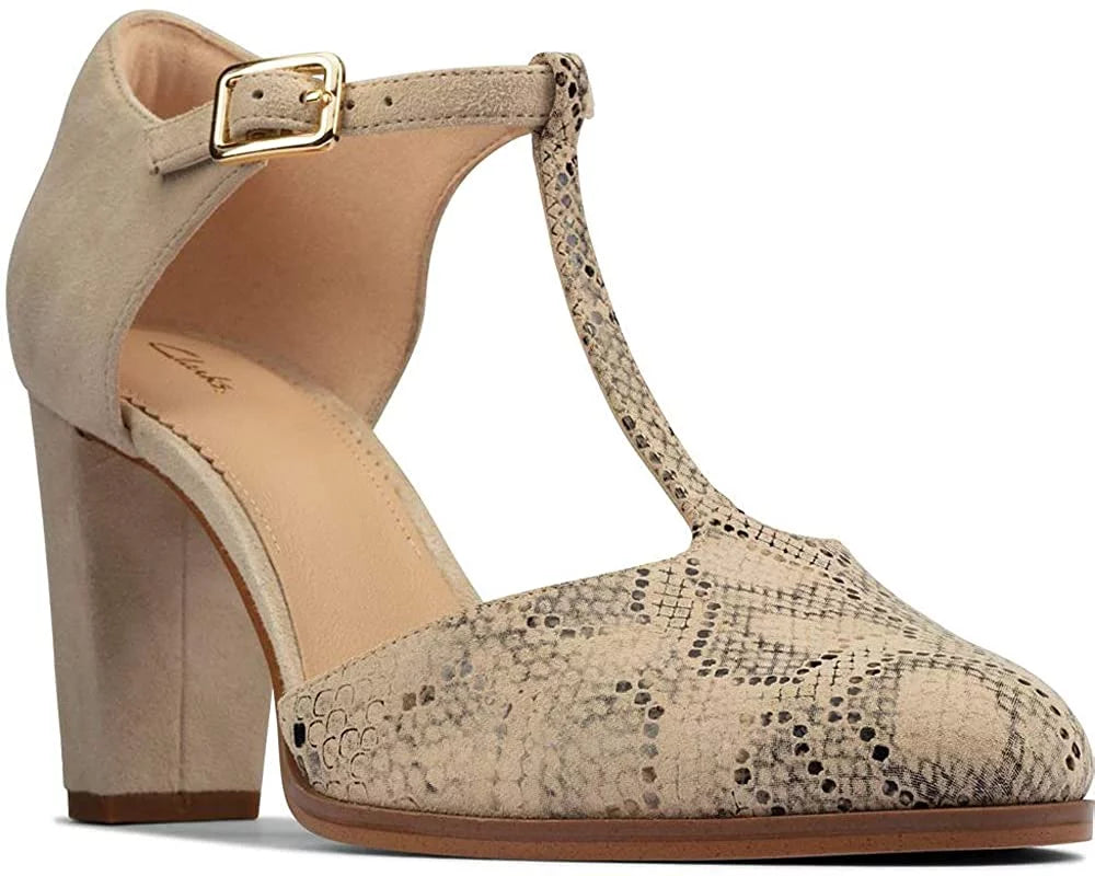 Adult Women Combi 26156390 Taupe Women Snake 6.5 CLARKS