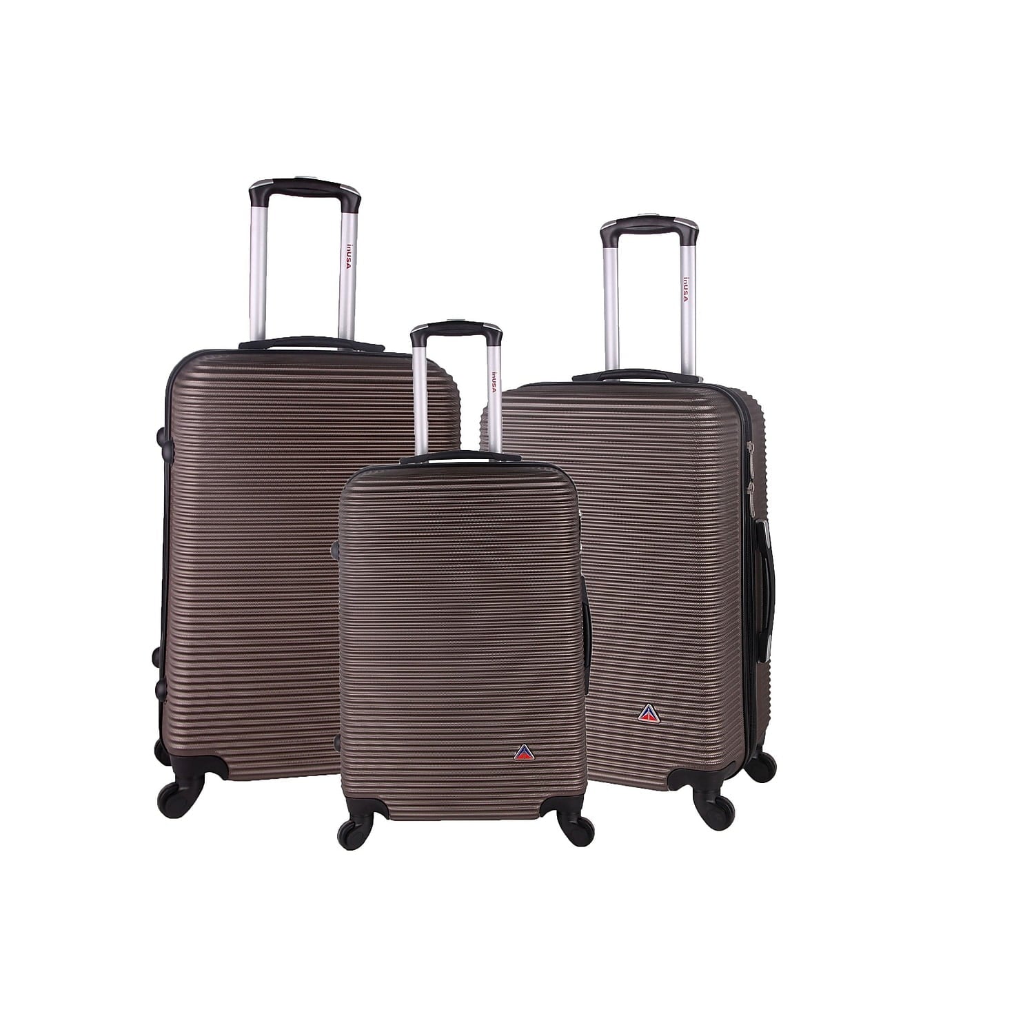 3-Piece (IUROYSML-BRO) Set Plastic Royal Brown Luggage InUSA
