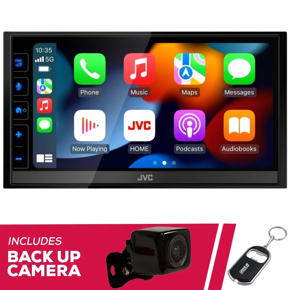 Receiver Shallow-Chassis New 6.8" JVC Multimedia KW-M785BW Camera Backup with