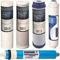Cartridges 5 Set Osmosis pcs GPD Replacement Filter RO Reverse w/ Membrane 50