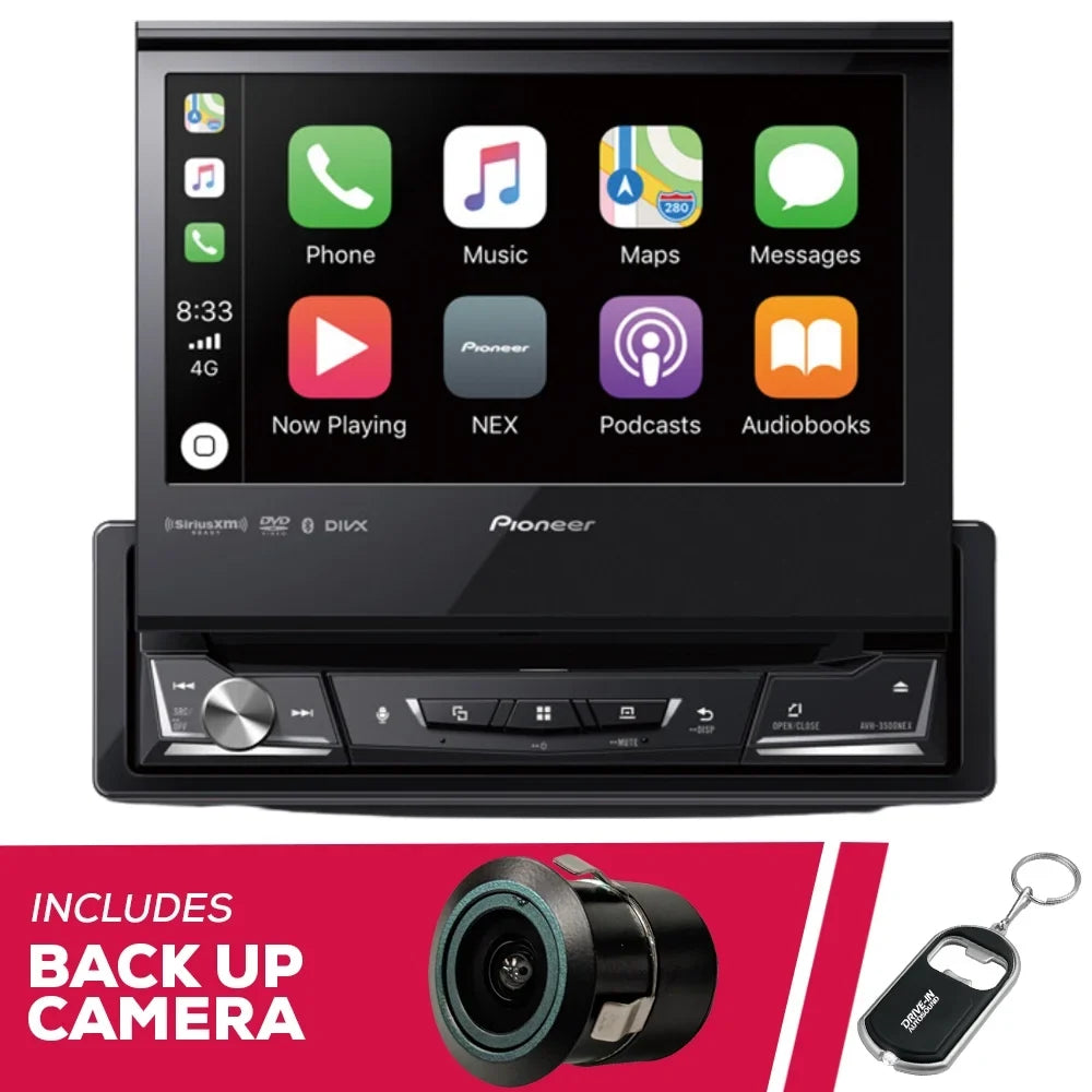 w/ AVH-3500NEX Bullet Pioneer 6.8" New Receiver Multimedia & Bluetooth DVD Camera
