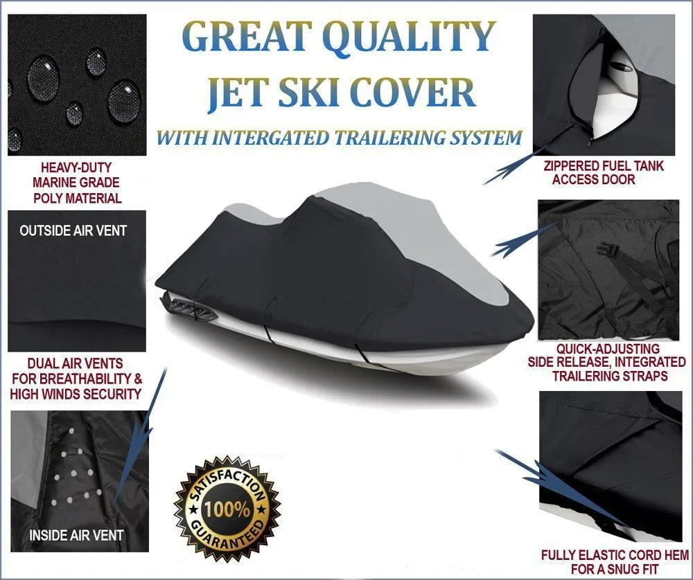 600 130 Sea SUPER SKI HEAVY-DUTY Compatible Doo Sea-Doo PWC Cover DENIER JET GTI for Bombardier 2008-2010