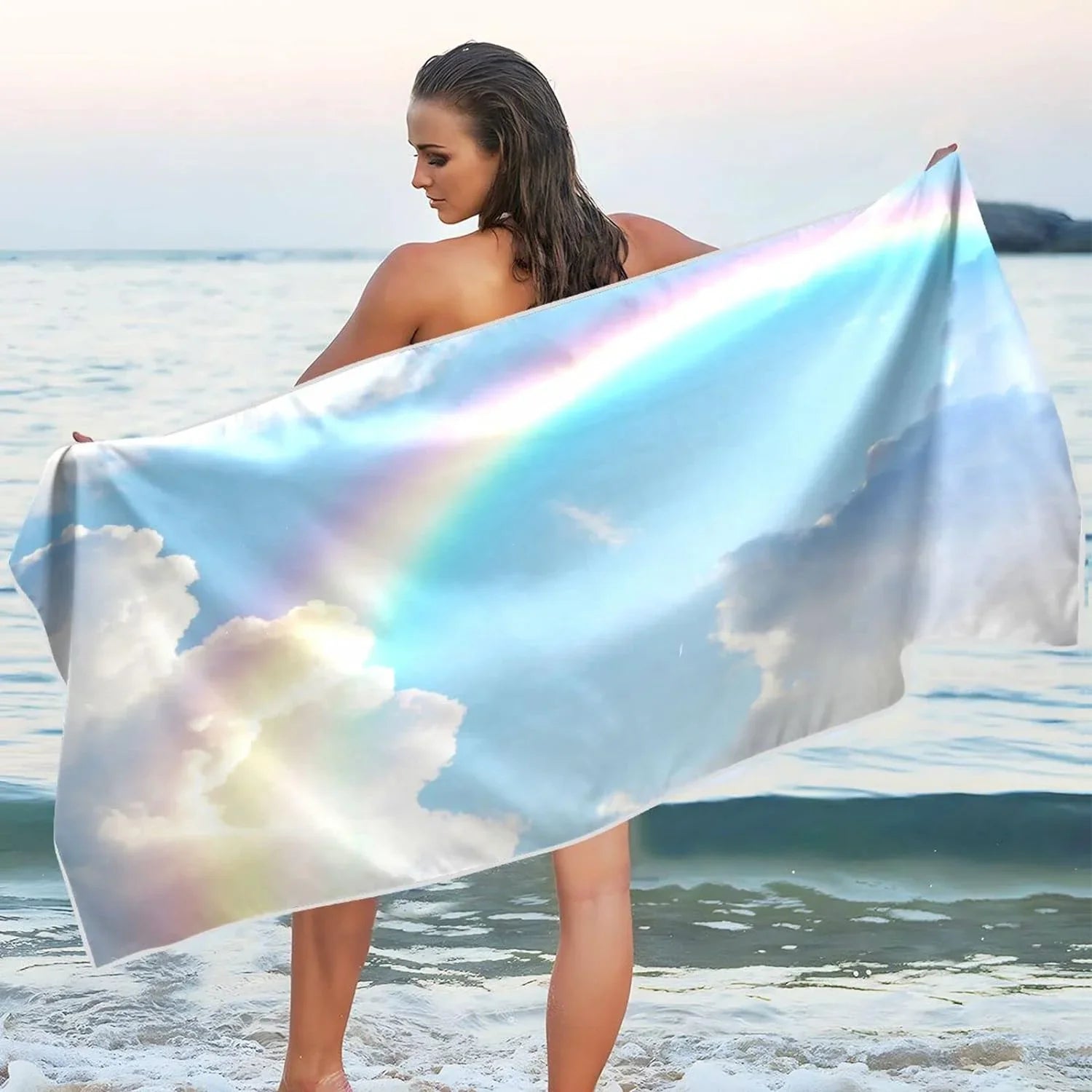 Beach - Towel Super Holiday£¨282£© Travel Bestwell Absorbent Compact Lightweight - Swimming Rainbow Towels Camping Beautiful Quick for Dry Towel Oversized
