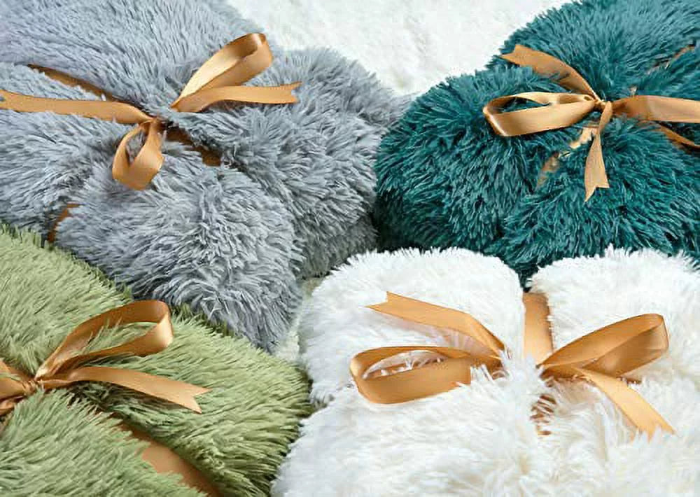 | Cozy For Couch Green Elegant Fuzzy Lightweight 50 Photo Super Blanket Plush Chanasya Soft - Throw 65" Chair Blanket | Shaggy Sherpa Bed Longfur Microfiber - "x Snuggly Fleece Faux Fur Warm Props