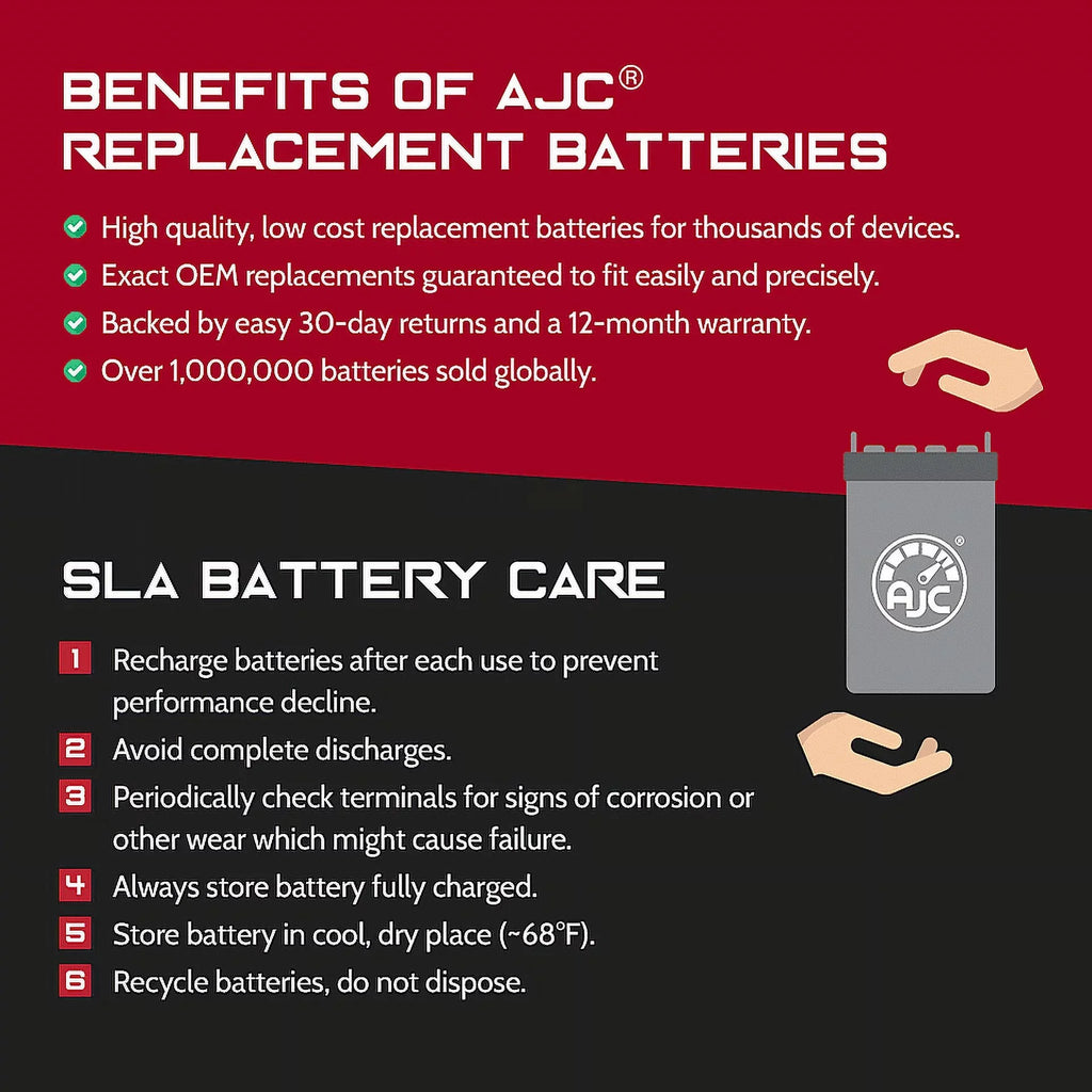 Mobility 12V Replacement an Brand Drive Battery - Is 55Ah Mid-Wheel PC1451M AJC Scooter This Dalton Tacahe