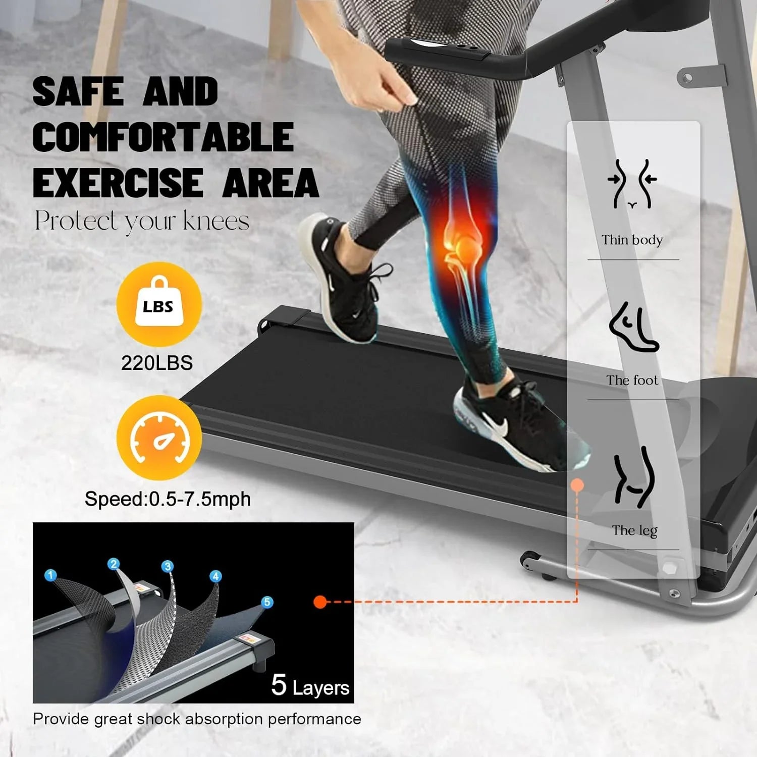 je Capacity Monitor jx 15 LED Apartment, Home Yone Treadmill Holder or Lock, and Foldable Home/Gym/Small for LB and Programs, Cup Preset with with Safety Treadmill, 250 Adjustable