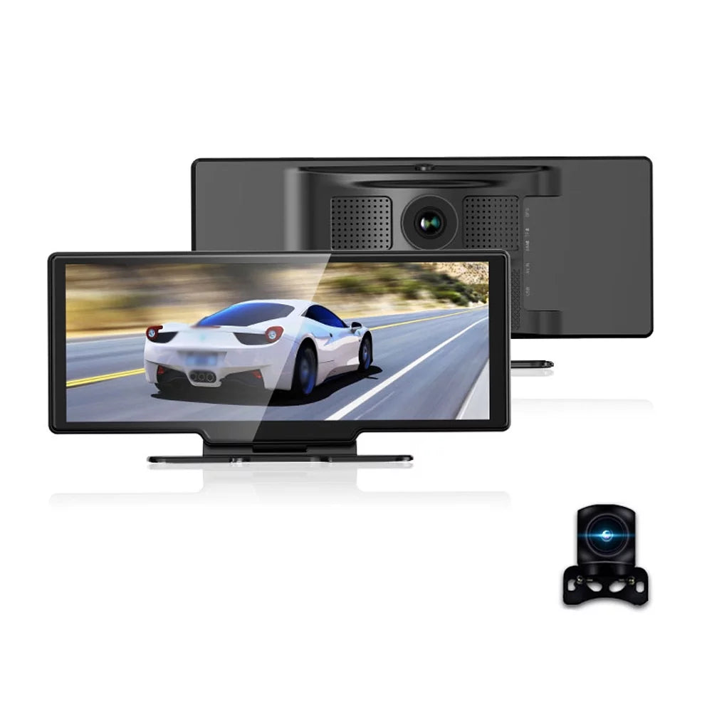 Calling Dash Auto Inch WiFi G-Sensing for Monitor Parking 10.26 Carplay Recorder Loop Support Camera Built-in Front Rear Driving Recording Shinysix 4K & DVR Hands-Free Android Touchscreen with