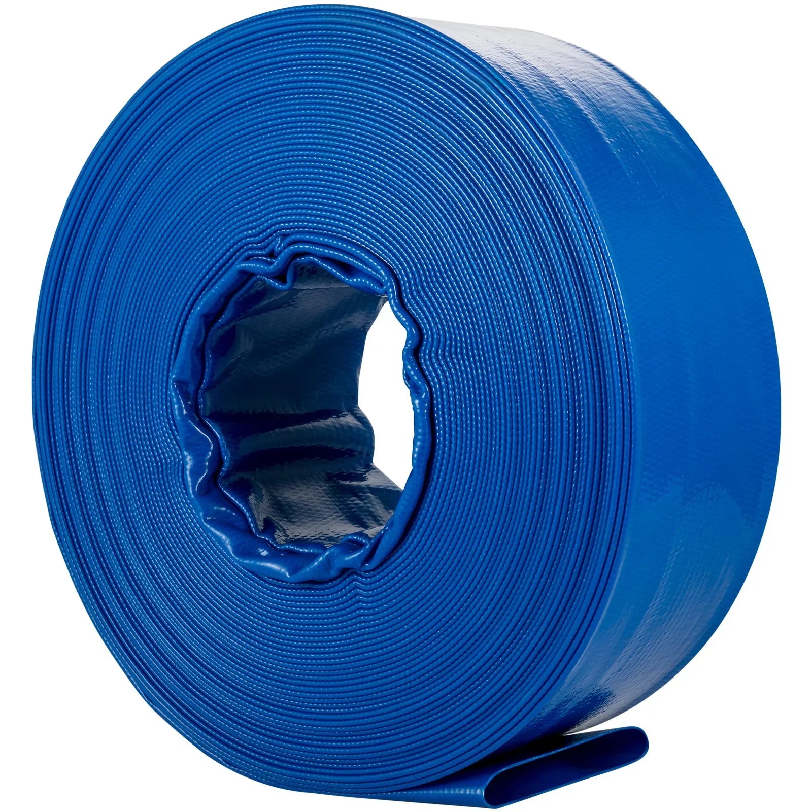 Water 1-12" Hose Drain Transfer, with Backwash & Heavy for Pool Discharge Hose, PVC Fabric 105', Hose, Blue & Duty Flat Weather-proof VEVOR x Burst-proof, Swimming Lay Ideal Clamps,