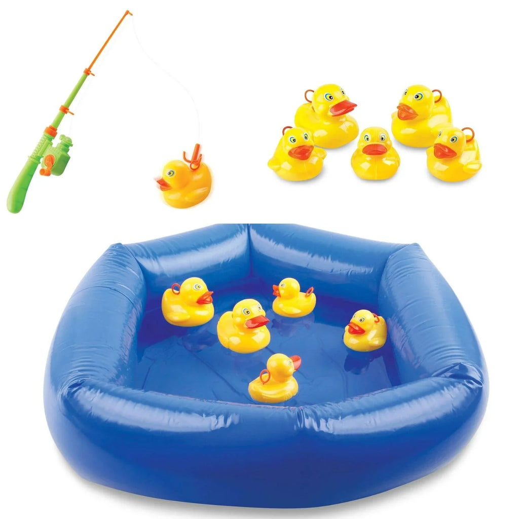 Occupied with Kids Line, Holidays Fun Pole, Ducks - 10 fishing Game on Everyday Fishing for Keep and Fishing Pcs Inflatable for inches 12 and Reel Floating To Hook Toddler Kidâs 18 game Pool them Toy