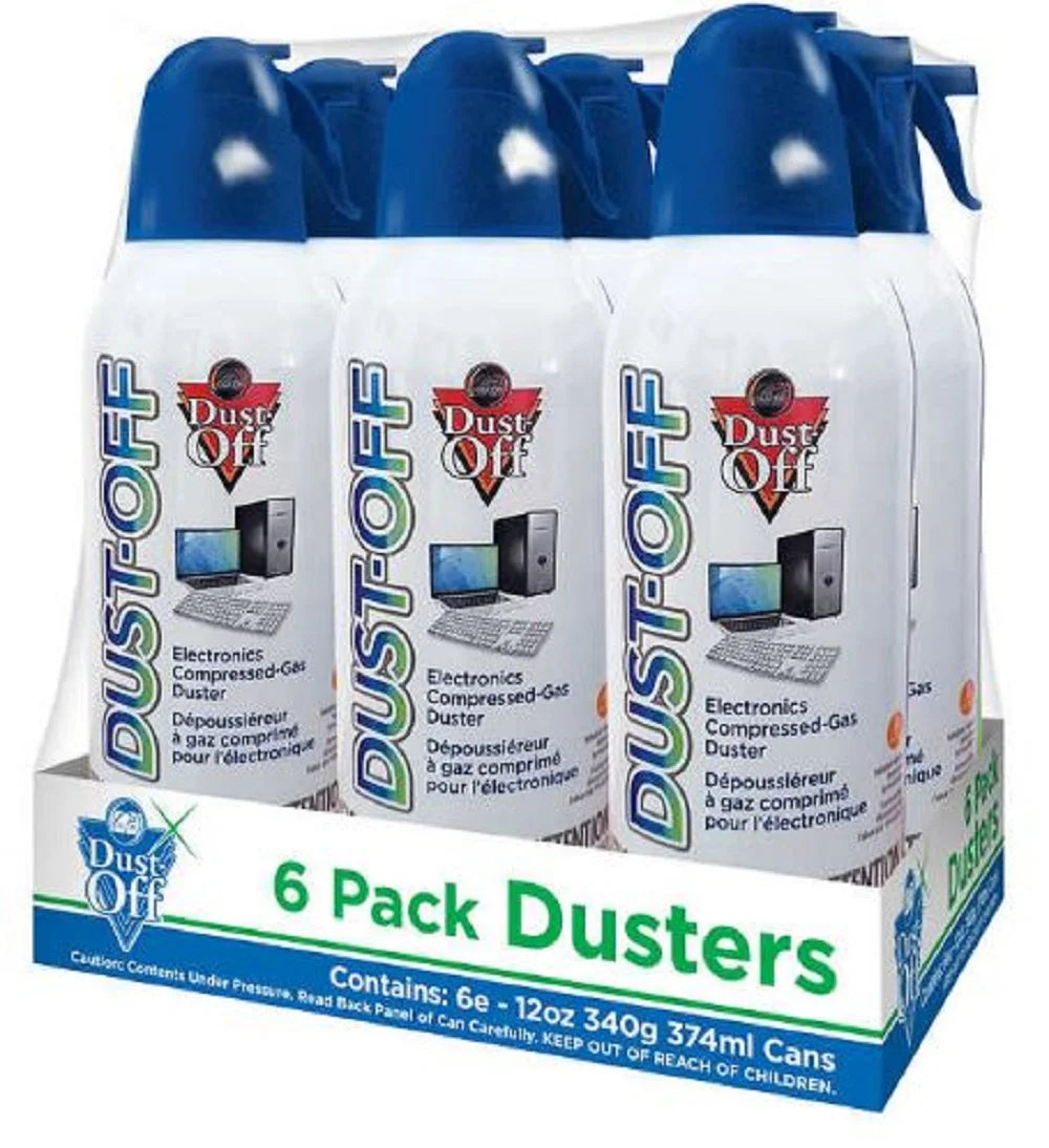 6 Compressed 12 Gas Dust-Off Count Duster, oz,