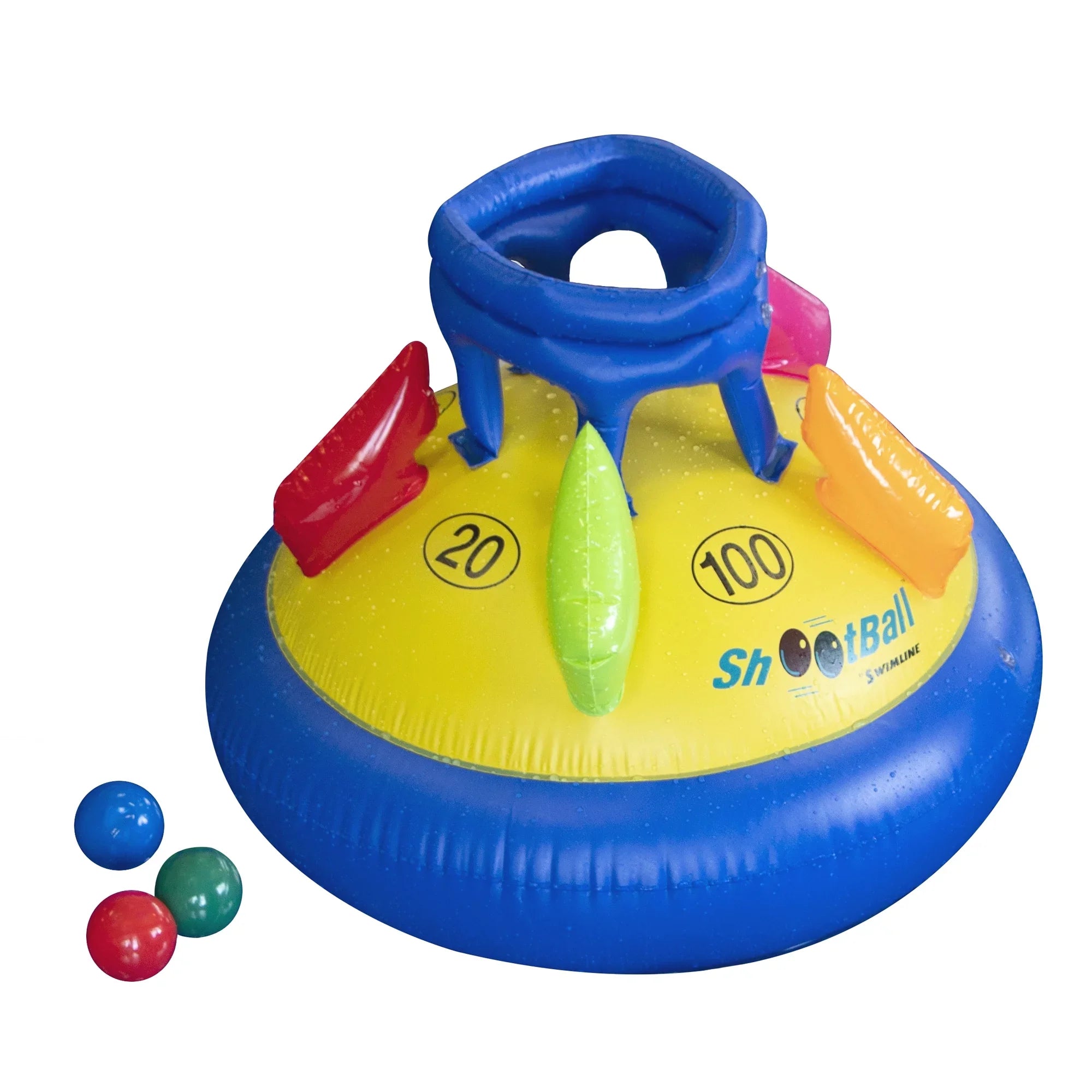 Central Pool Game Inflatable Shootball Swim Multi-Port