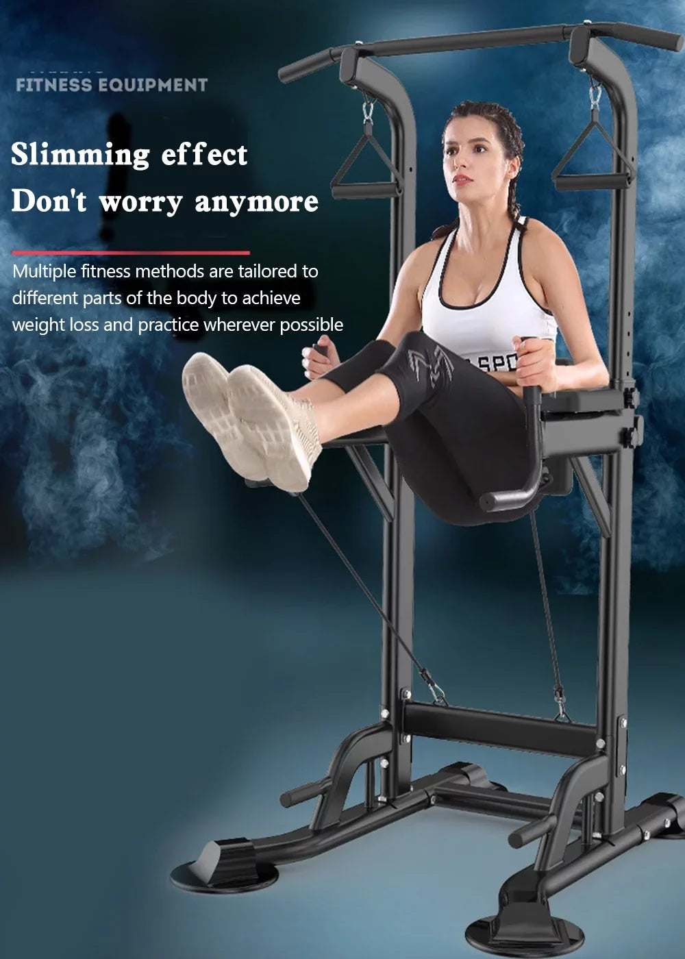 & Stands Training Dip Gym Strength Pull-Up for Tower Bars Power Squat Home Bar