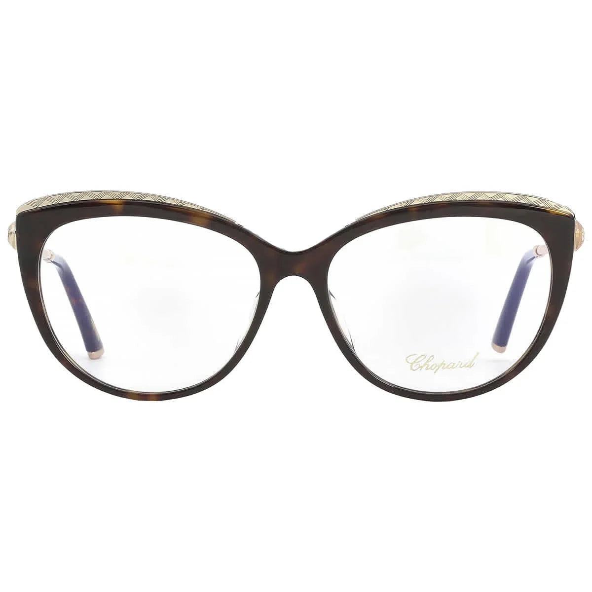 Full Women's Havana 0722 Eyeglasses Rim Chopard Dark VCH276S