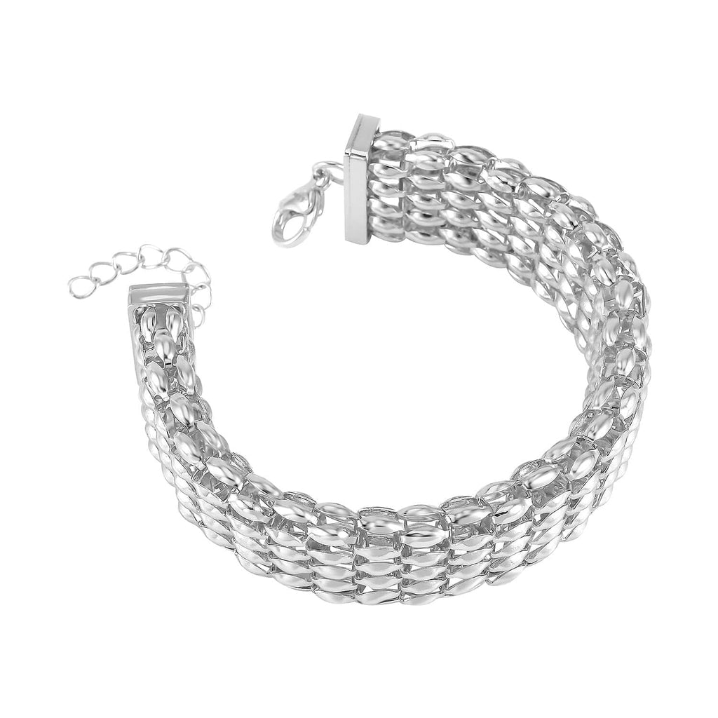 Steel Jewelry Mesh 7.5-9" Stainless Day Size Mom for LC Birthday Women Bracelet Gifts Chain Shop for Mothers