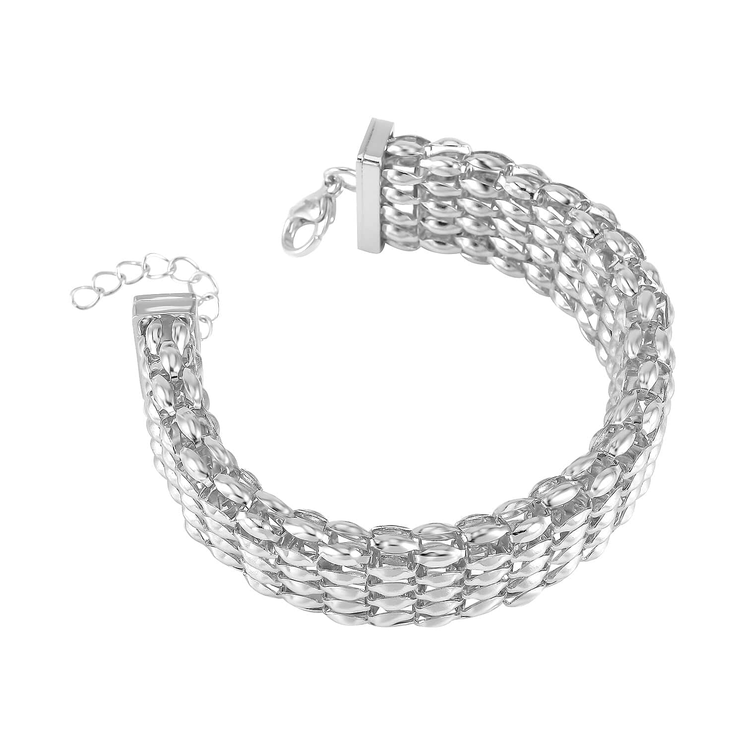 Steel Jewelry Mesh 7.5-9" Stainless Day Size Mom for LC Birthday Women Bracelet Gifts Chain Shop for Mothers