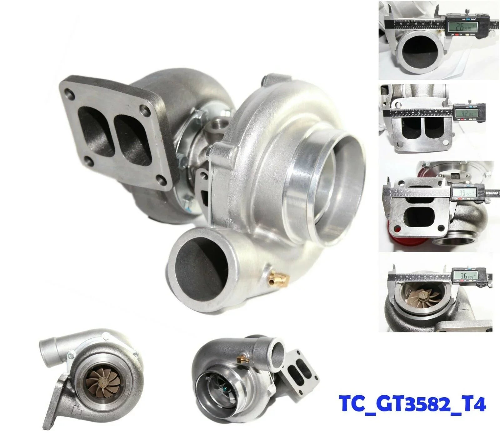 GT35 0.63 Turbo Turbo GT35 Flange GT3582 A/R Turbine Quick Spooling Turbocharger T3 0.63 T3 Turbocharger GT3582 Turbine Quick A/R Flange Spooling