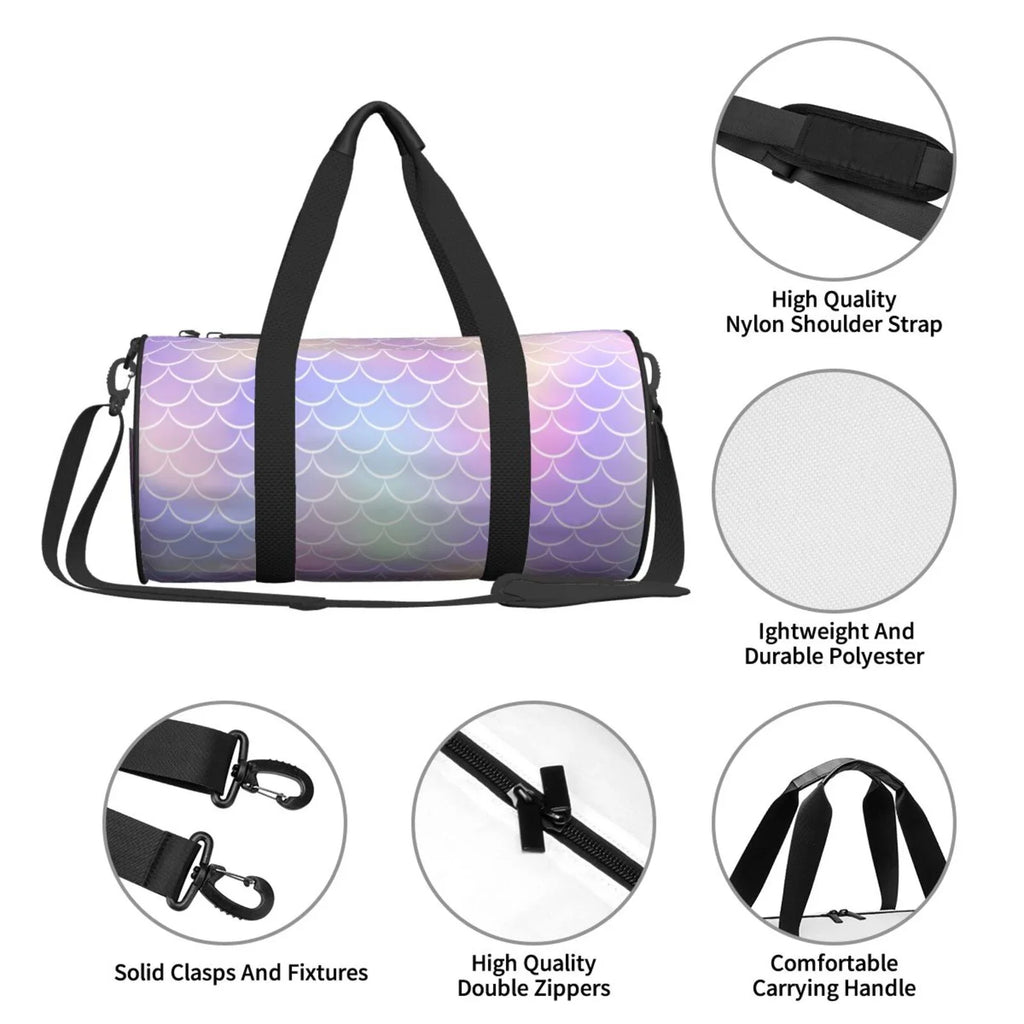 Travel Waterproof Coaee Bag Bag with Gym Compartment Pocket Luggage Cylinder and Capacity Sports Fish Large Scale1 Bag