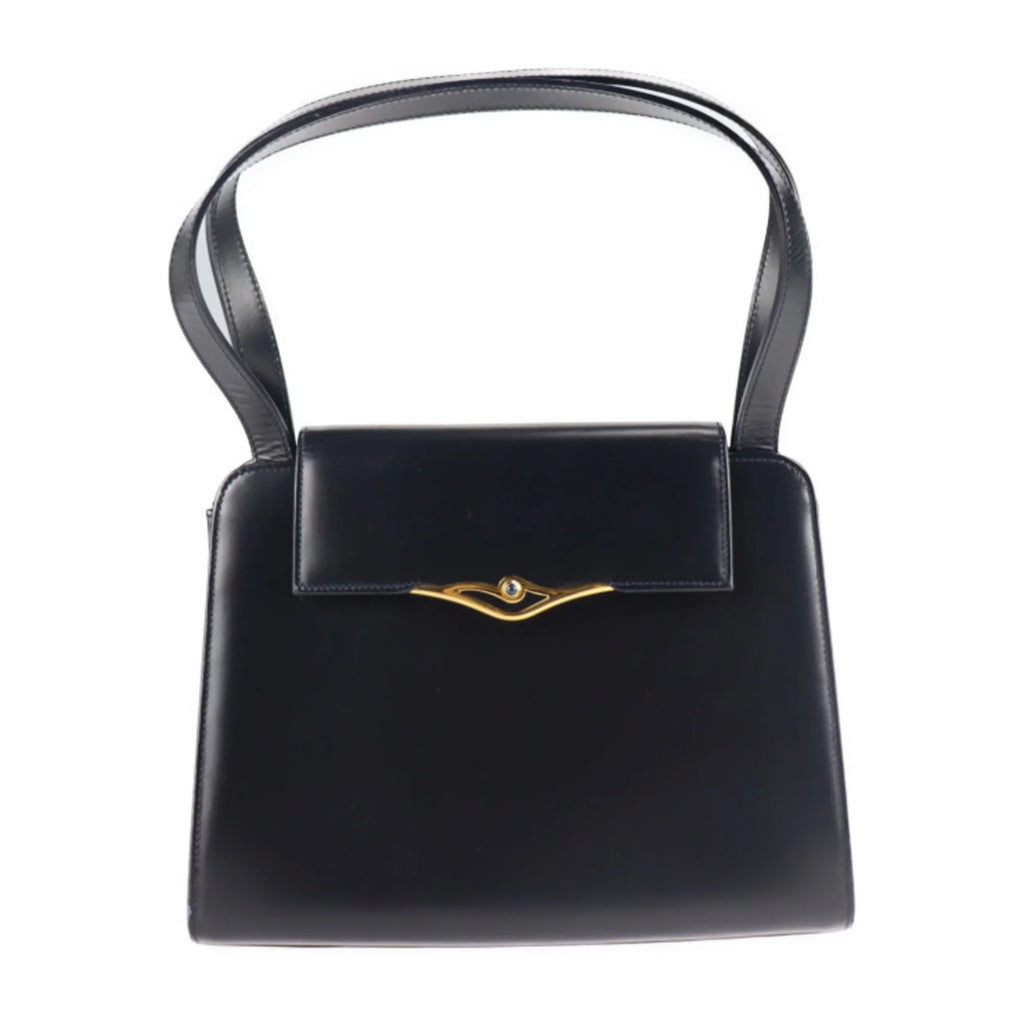 handbag dark mini Cartier CARTIER Pre-Owned calf line bag sapphire navy (Good)