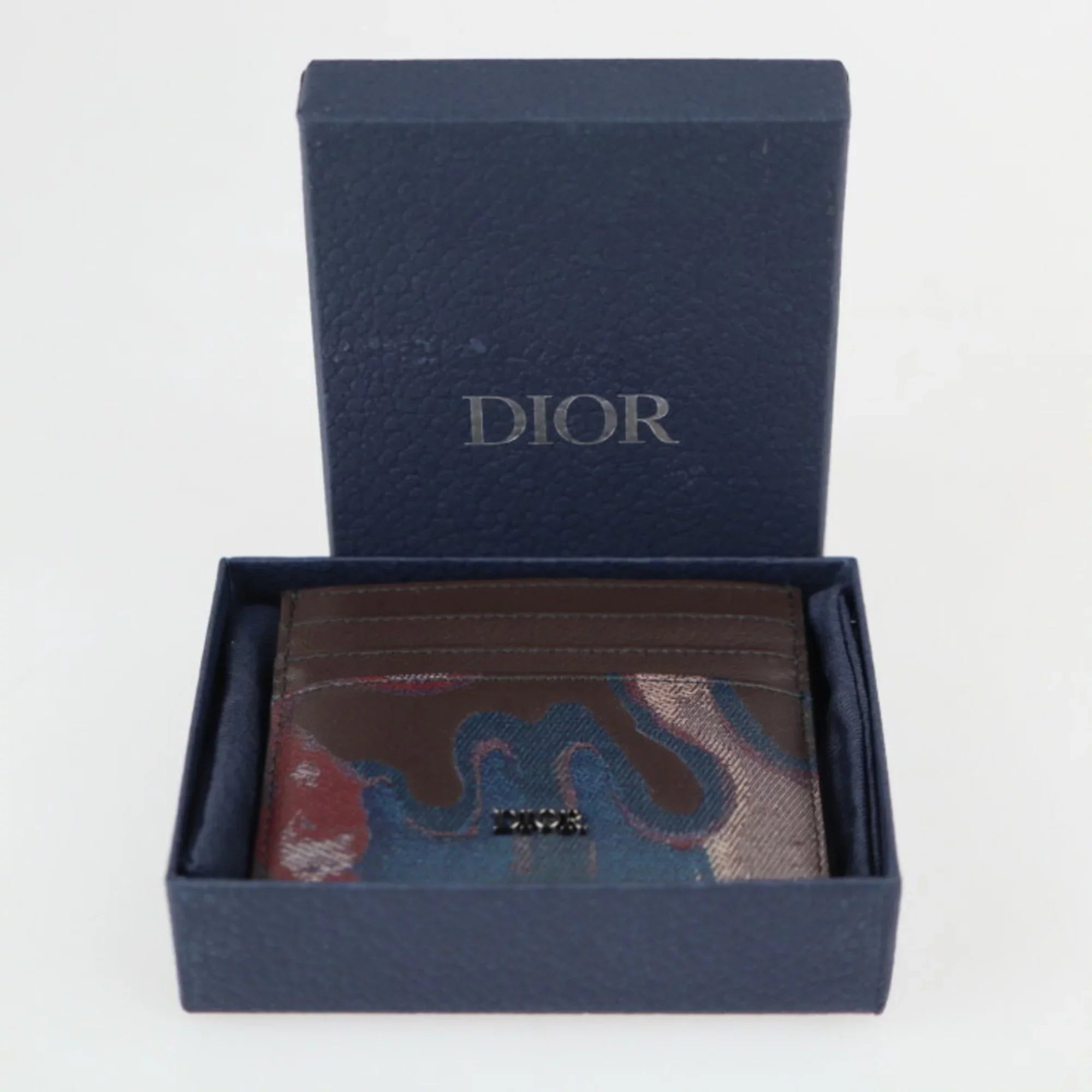 Multicolor Leather Brown New) Series Camouflage Card Christian Pattern Pre-Owned Dior Calf Dior Holder (Like Case Marron Business 2ESCH135UCN