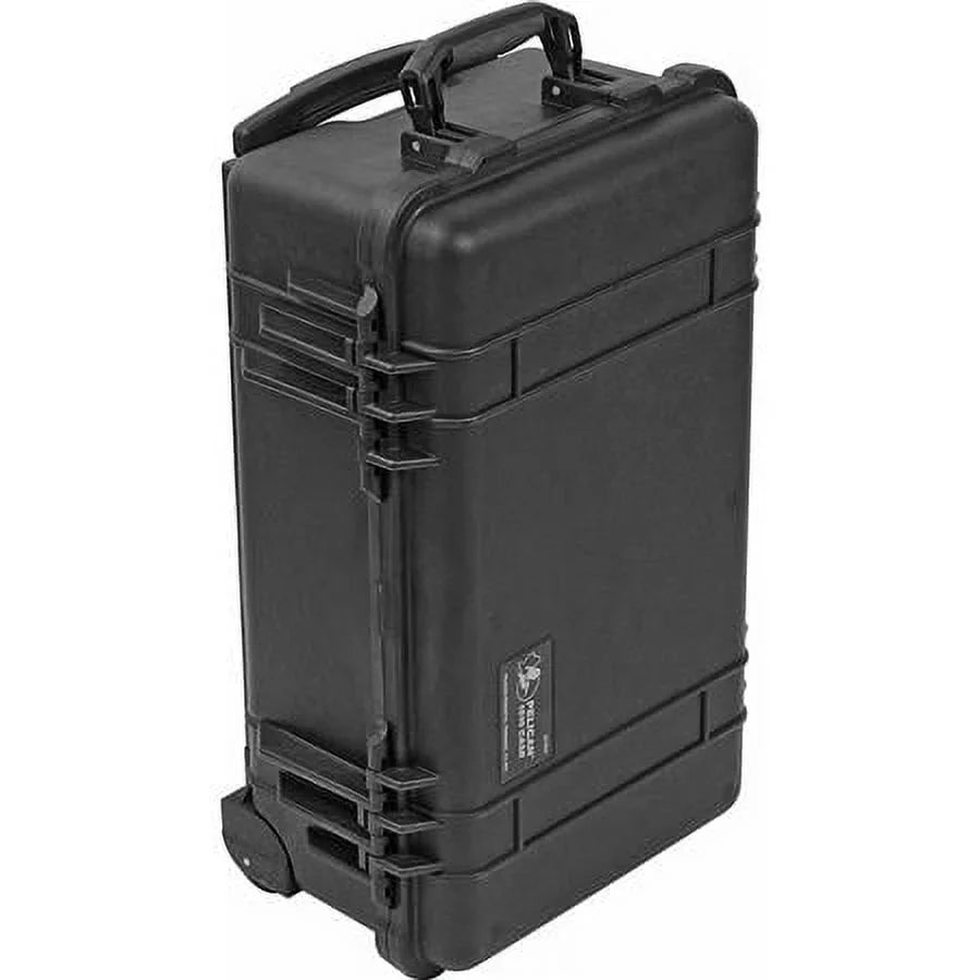 Black 1510LOC Wheels, TSA Overnight Case Laptop Watertight with Hard