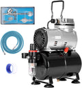 Tattoo with Professional for HP Airbrushing Sprayer 1/5 Decoration Air 110-120V VIVOHOME Cake Shoes Makeup System and Compressor Paint 1 Paint