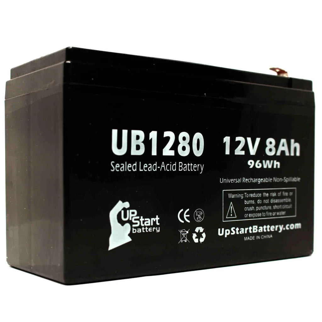 '- - 8000mAh, 6 Battery to UB1280 - AGM, Opti-ups Compatible F1 Adapters Sealed Replacement F1 3x 280ES Universal Pack Terminal, Lead Acid 8Ah, SLA) Terminal F2 (12V, Battery Includes
