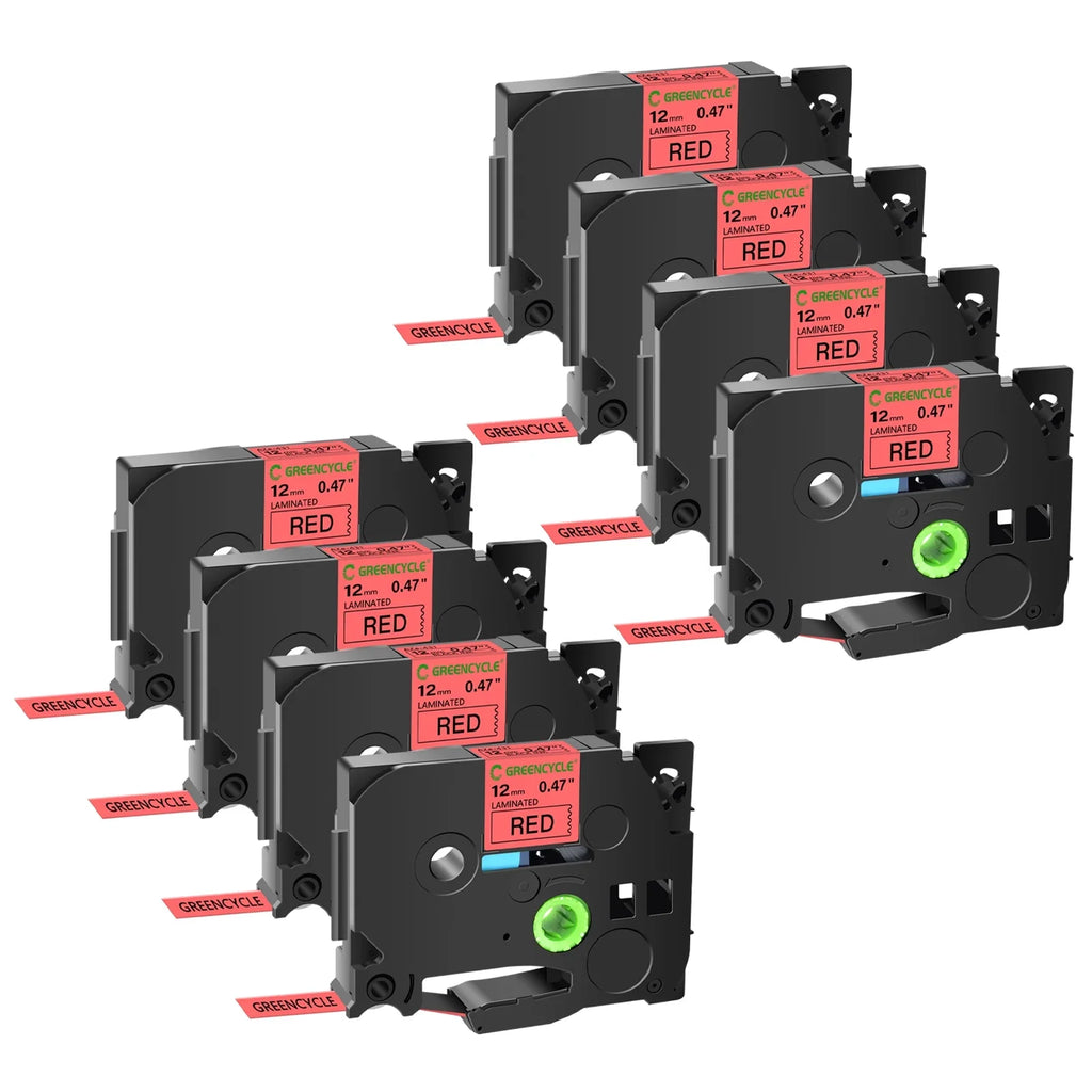 TZ for Red TZ-431 Label Black P-touch GREENCYCLE TZe431 12mm Laminated Compatible TZe-431 8PK TZ431 TZe Tape on Brother