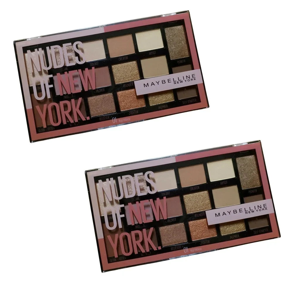 01 Palette, Pack of 2 of York York Nudes New Eyeshadow Maybelline New