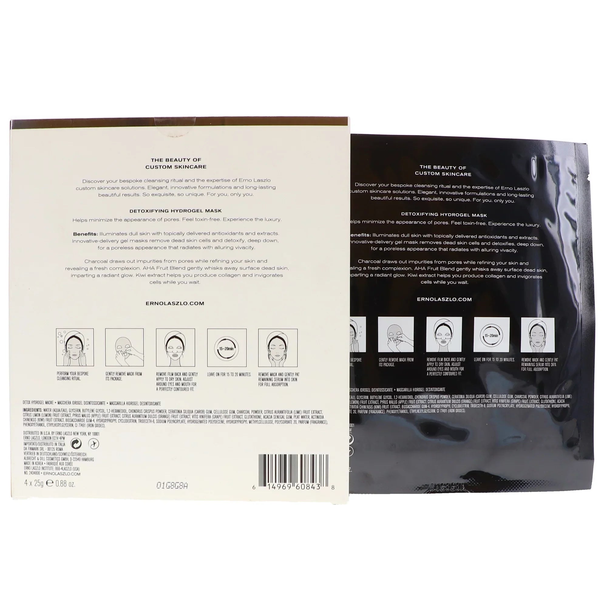Sheet 4 Mask Detoxifying Exfoliate - by Hydrogel x Women Erno & Laszlo oz for 0.88 Detox Mask