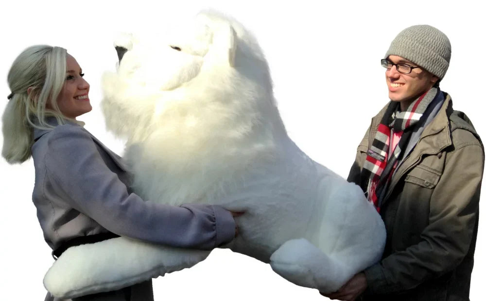 American in WHITE Stuffed the Inches Giant Made Lion USA America Soft Made 48