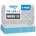 Filter, Box in Pleated 6, USA Aerostar the Made MERV 13, 14x24x1 Air of 14x24x1,