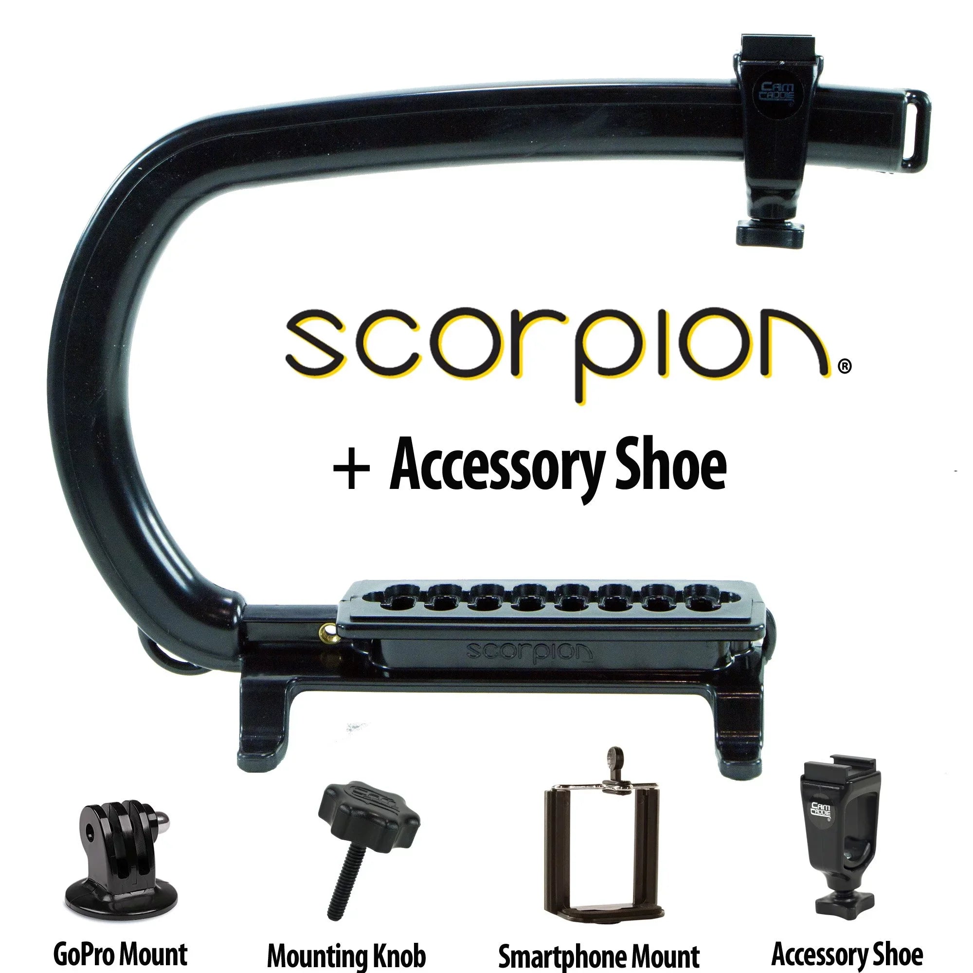 Scorpion Camera Handle Shoe Accessory Original Bonus Caddie with Stabilizer Cam