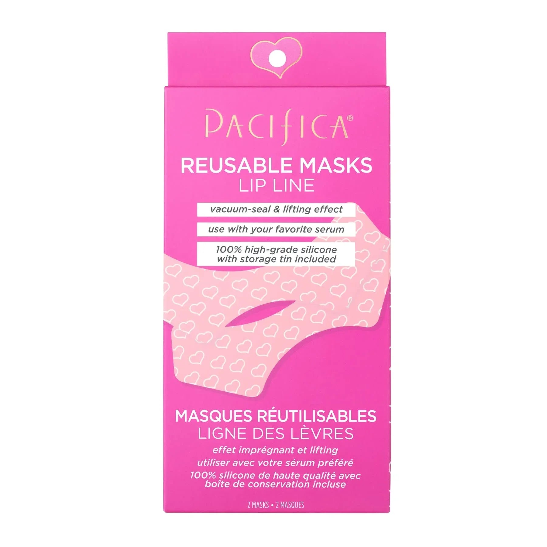 Reusable Pacifica Seal Vacuum Fine Beauty Lifting Tin Effect With Line Lines 100% Cruelty & Lip Serum Free Silicone | | | | | Vegan Minimize Pair | + Included Storage + Wrinkles | Mask