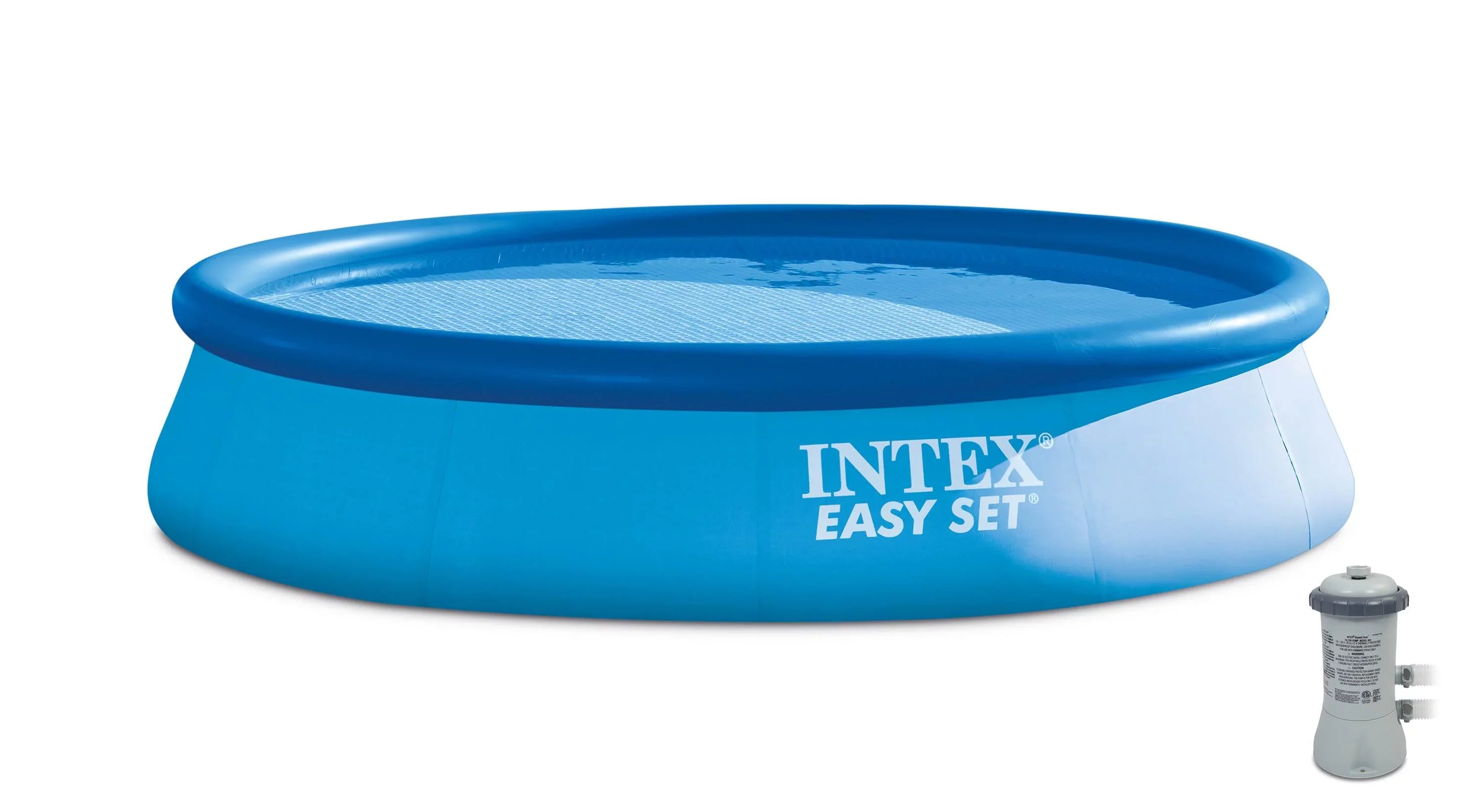 Intex Easy Set 13' Pool Inflatable Outdoor Cover with & Filter x 32" Pump