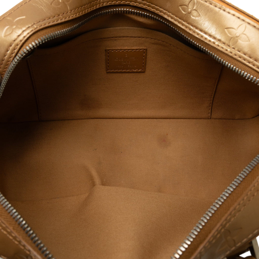 Monogram Louis Unisex Calf Brown Mat (Good) HandleBag Authenticated Top Vuitton Leather Handbag Pre-Owned Shelton