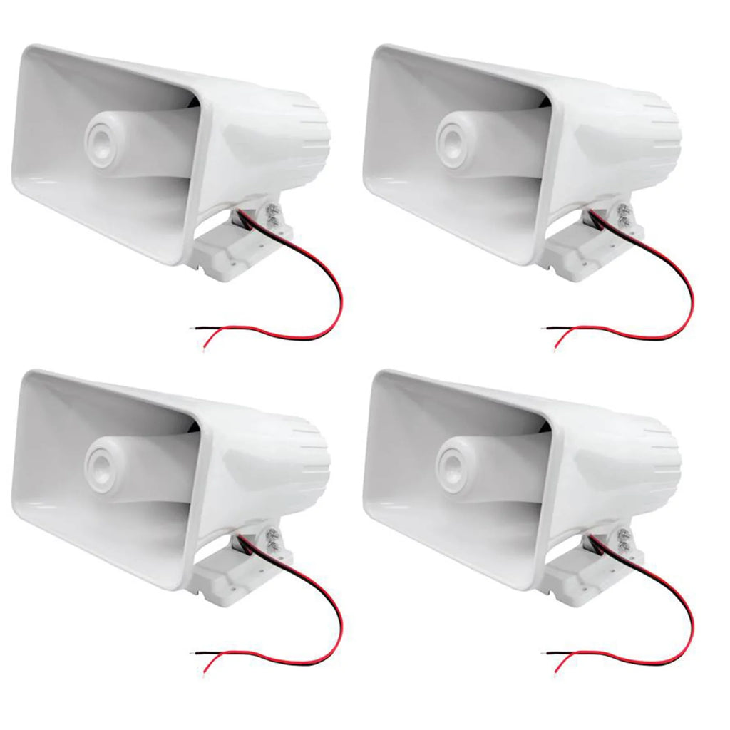 65 Pack) Ohms and Indoor Watts PA Outdoor 8" 8 Speaker, Pyle Horn White (4