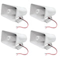 65 Pack) Ohms and Indoor Watts PA Outdoor 8" 8 Speaker, Pyle Horn White (4