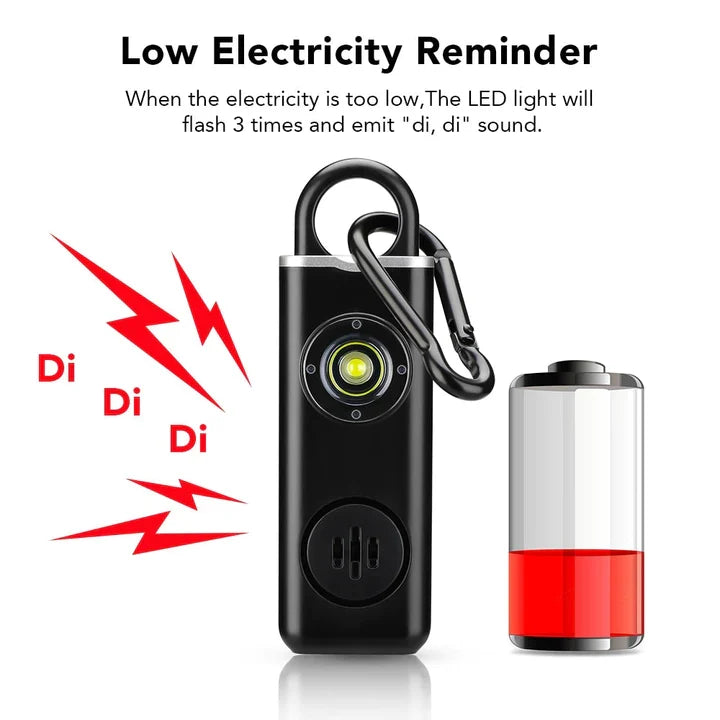 Keychain Panic - (Black) Alarm StickBoom Sos