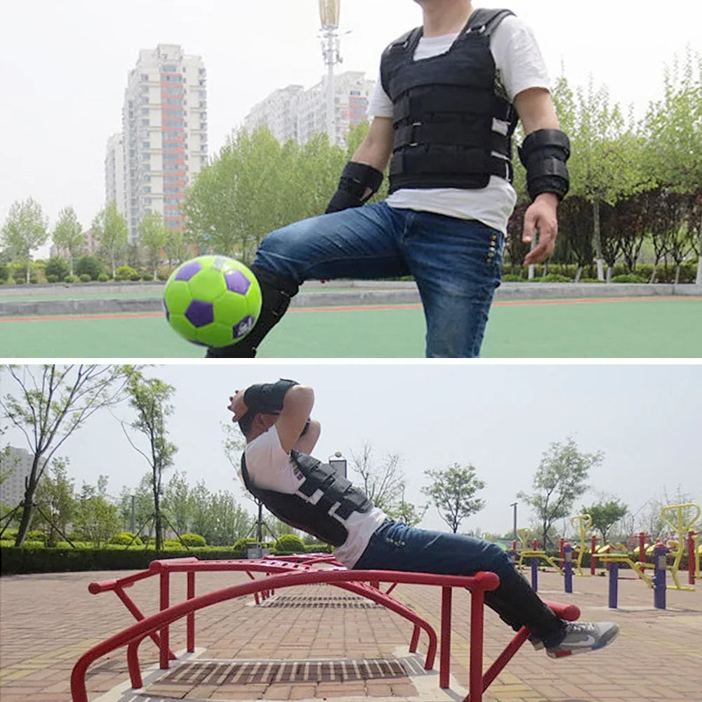 (Empty) Adjustable Loading Weighted Oxford Training Tomfoto Jacket Cloth Weight Strength 50kg Vest Loading Exercise Max Weight