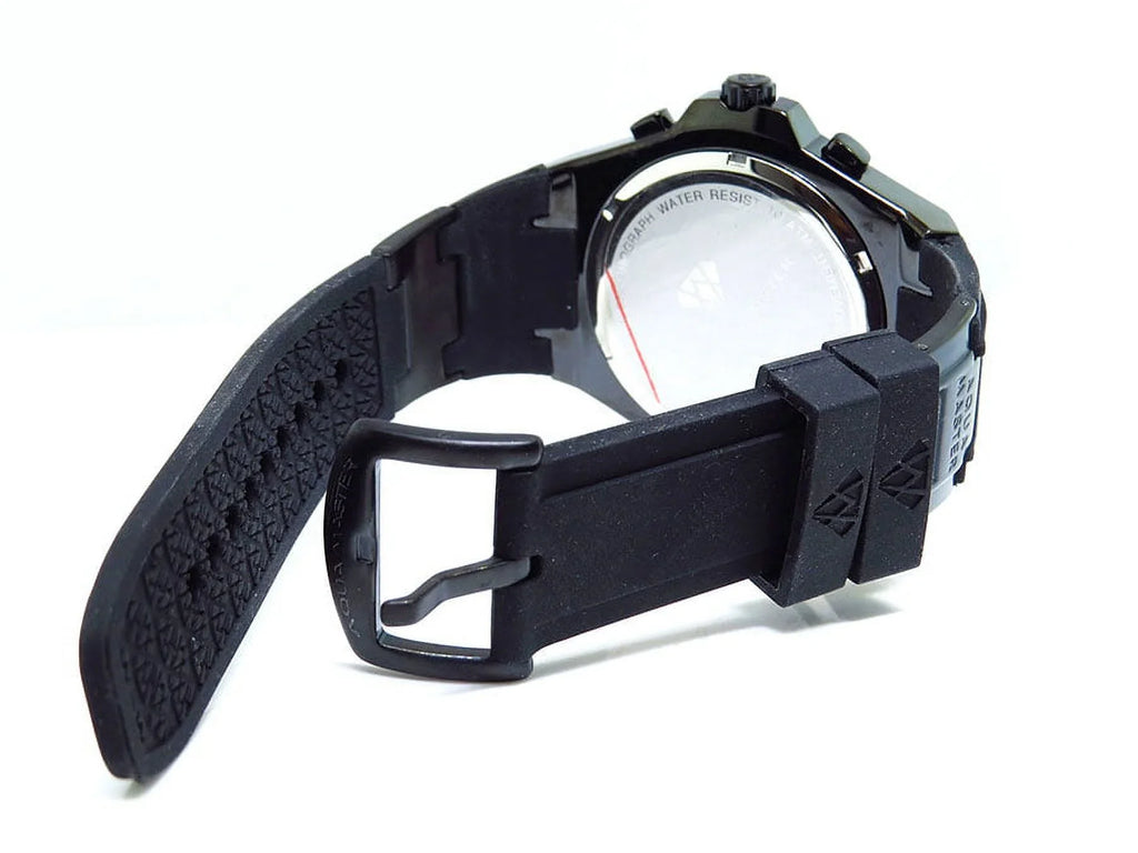 Mens Joe Rubber 48mm Jojo Signature 0.26ct Watch Band Black Rodeo
